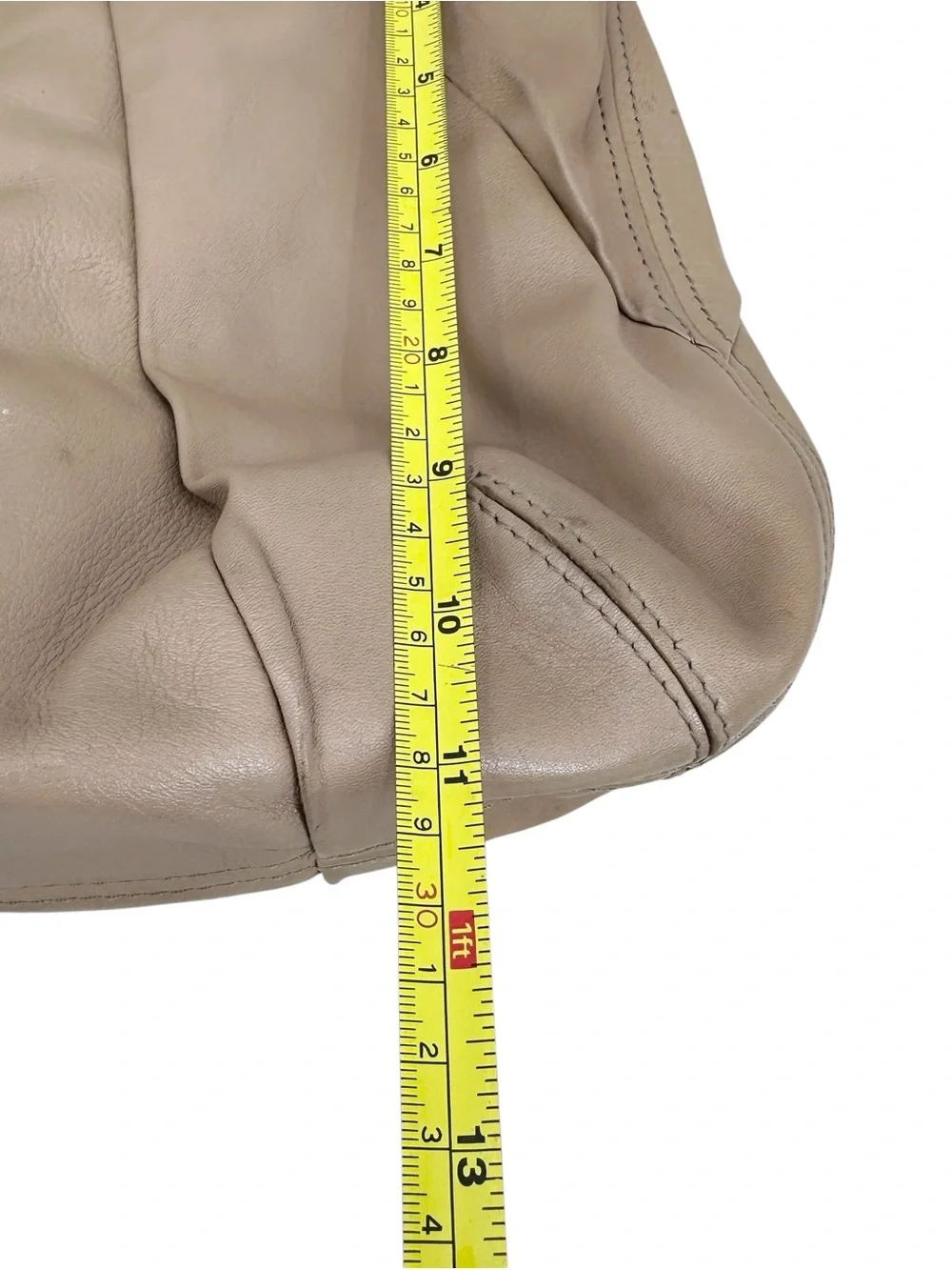 COLE HAAN Purse Tan Leather Bucket Style Braided Strap Shoulder Bag